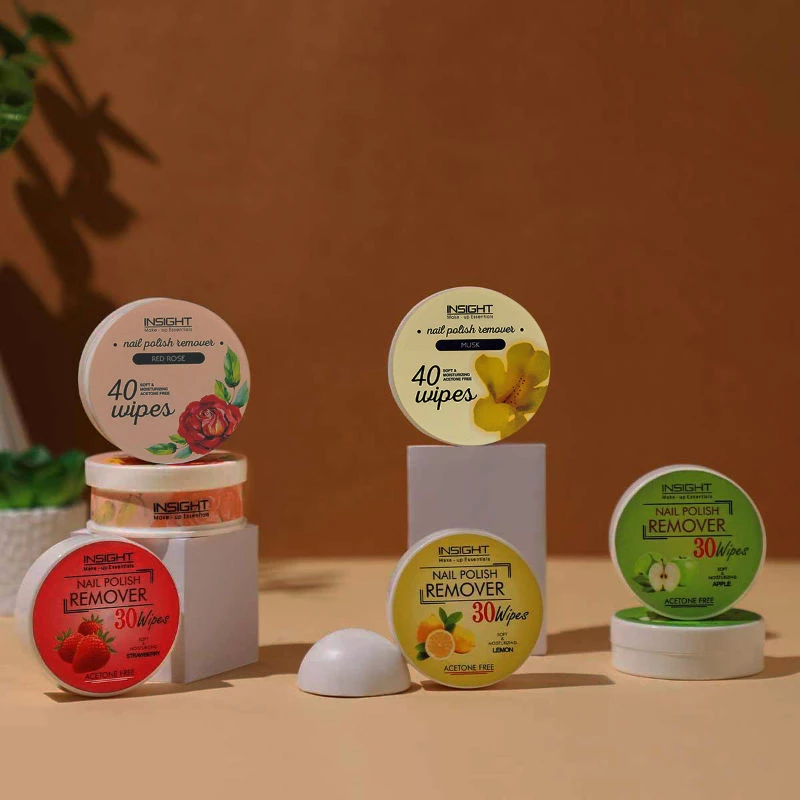 Insight Cosmetics Nail Polish Remover Wipes, Strawberry-6.webp